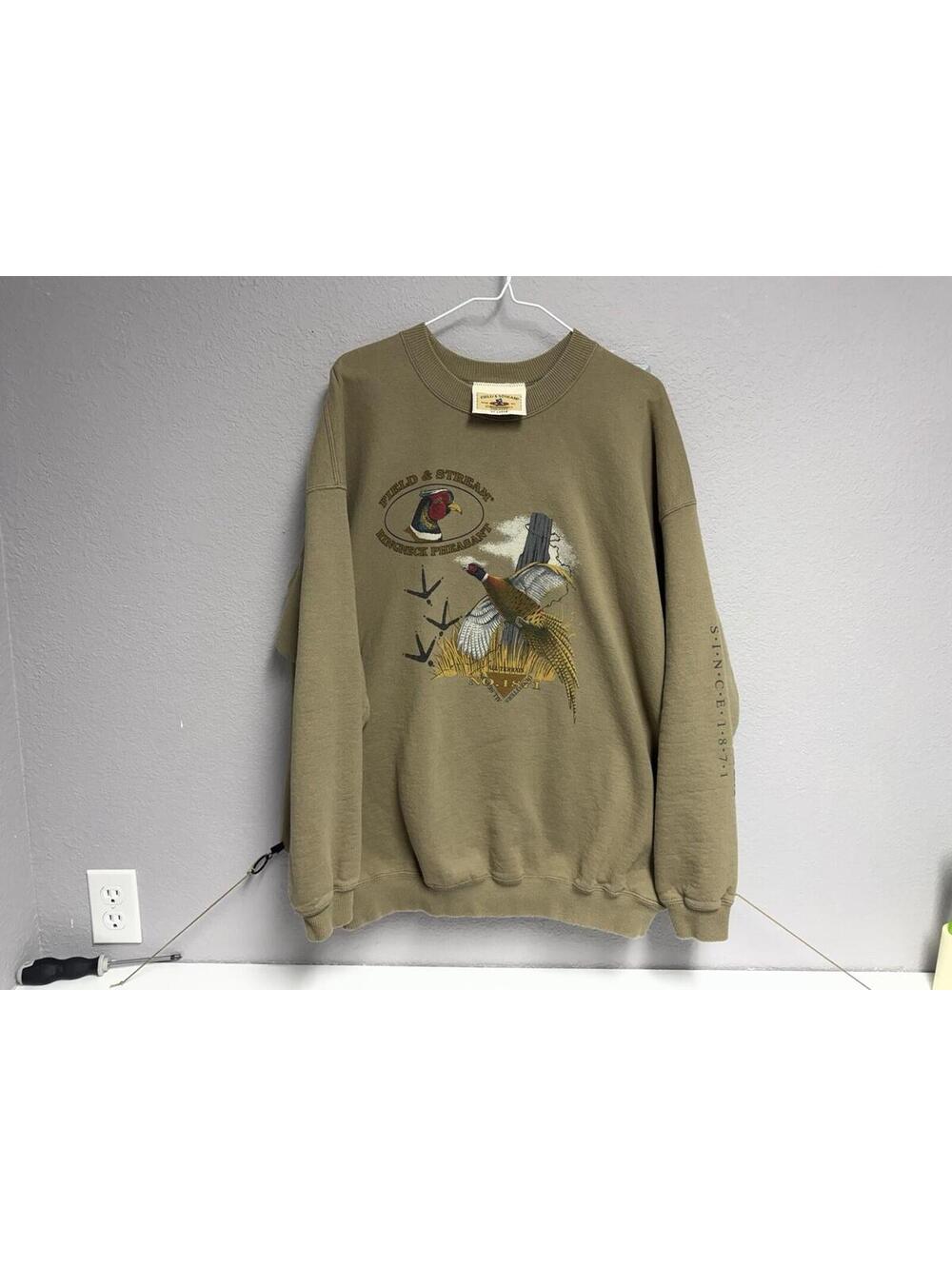 Vintage Field & Stream Ringneck Pheasant Sweatshirt Size XXL